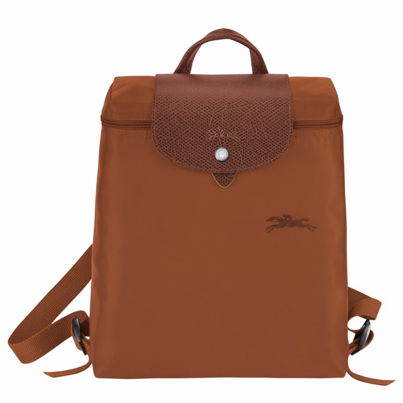 Brown Longchamp Le Pliage M Women's Backpack